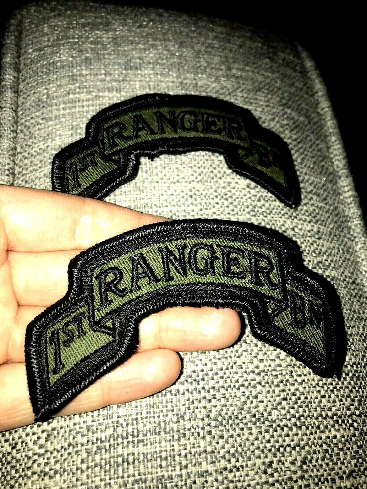 4 Tabs-1st BATTALION RANGER SUBDUED SCROLL TAB 75th RANGER 
