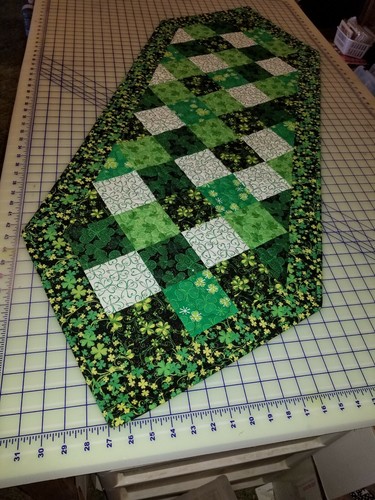 Handmade, Quilted St. Patrick's Day Table Runner