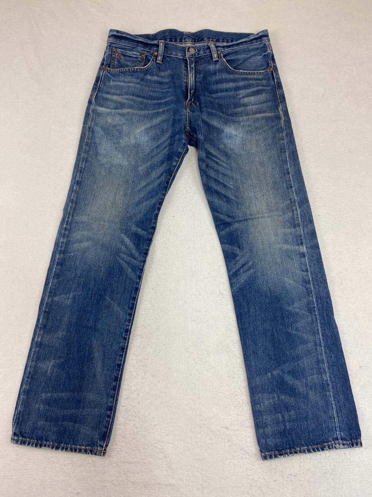 Mens 32x32 867 Classic Straight Blue Denim Cotton Read