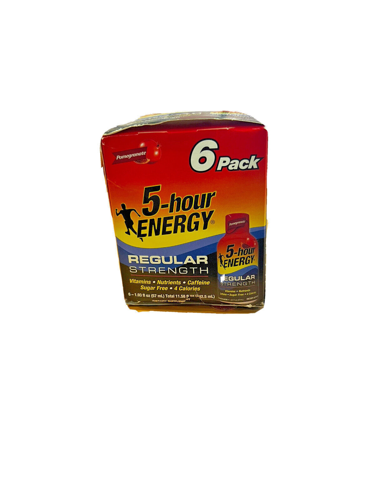 5-Hour ENERGY Regular Strength Pomegranate Flavor 1.93 Oz 6 Pack FREE SHIPPING!!