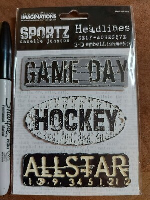 Creative Imaginations 3D Sportz Headlines Danelle Johnson Hockey Allstar Game...