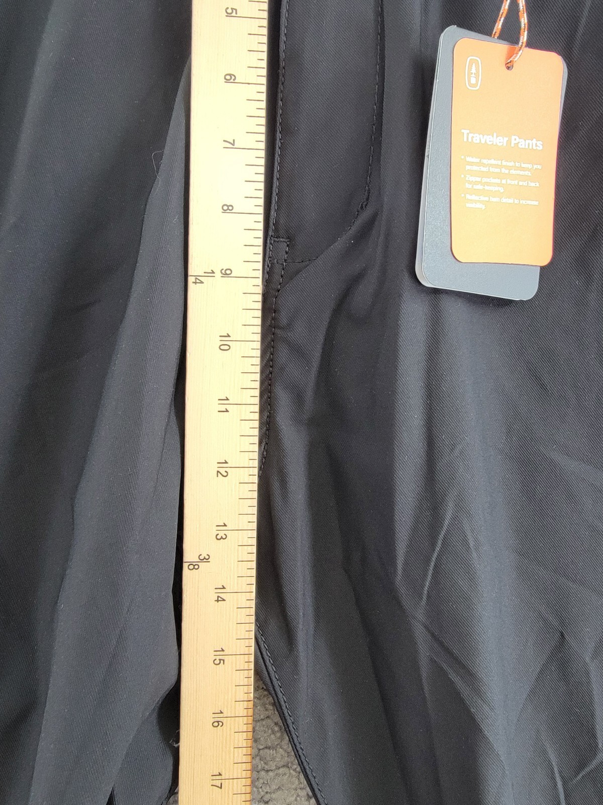 Bass Outdoor Straight-Fit Traveler Pants Men's 32 Caviar Button Zip Closure - Picture 8 of 19