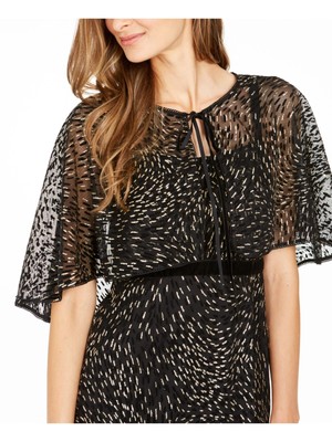 

ADRIANNA PAPELL Черное женское вечернее платье макси с завышенной талией, Черный, AP1E206418