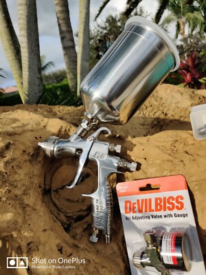 DeVilbiss FLG-693 1.3  1.4, 1.8  Paint Spray Gravity HVLP  Spray gun