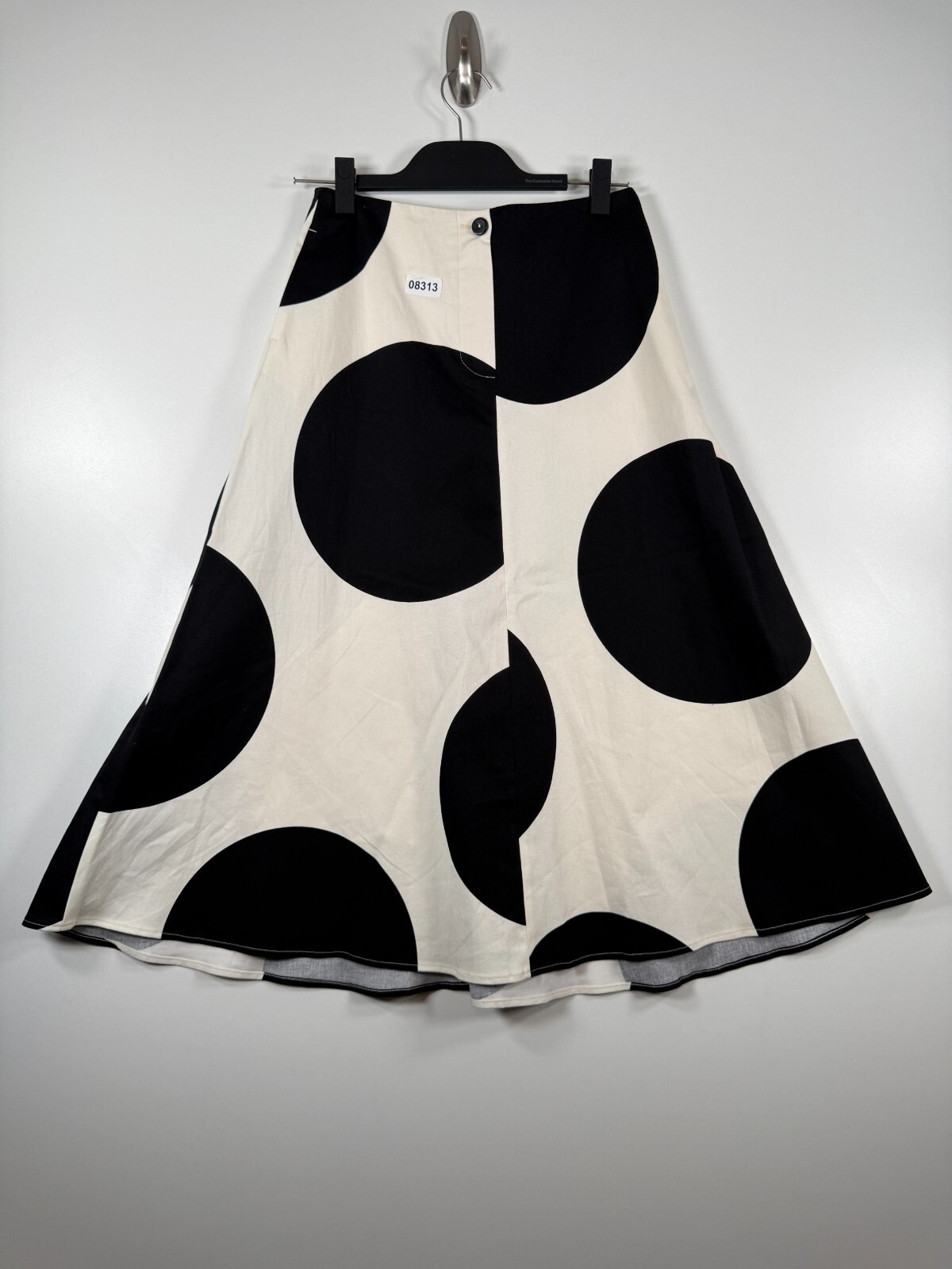 スカート Moschino Flared white skirt with polka dots Collezione 02