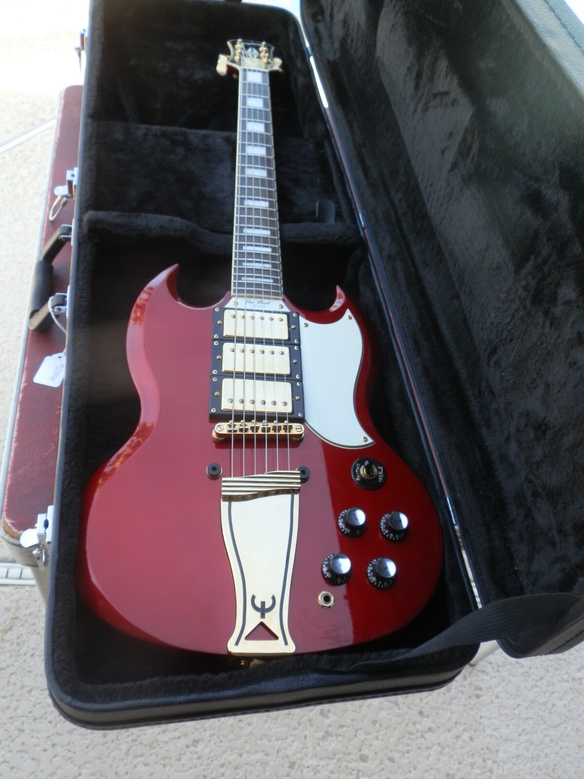 ギター Epiphone lespaul custom Sg 1963 Les Paul SG Custom With Maestro Vibrola, Classic White