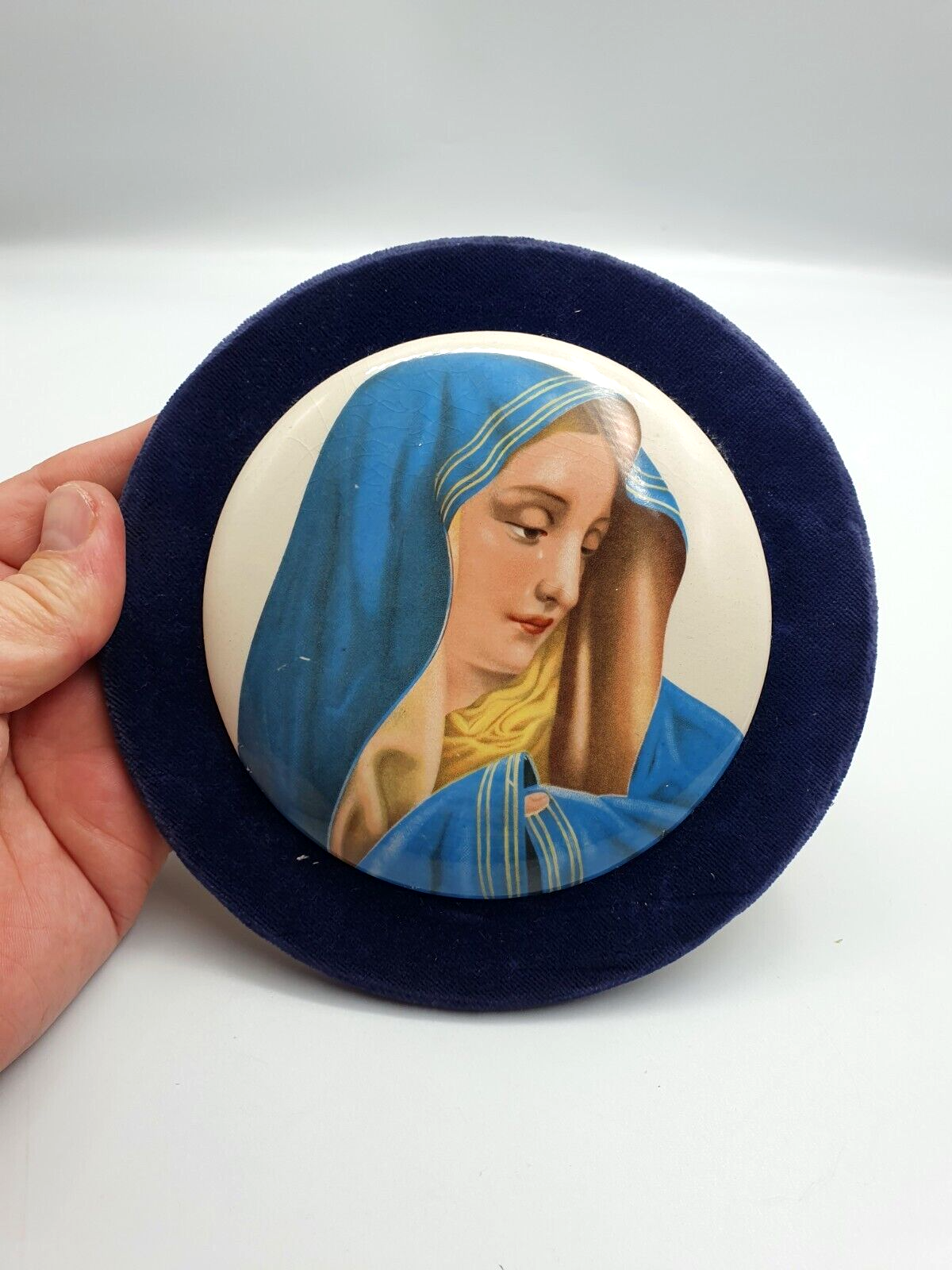 Vintage Porcelain / Ceramic Religious Plaque