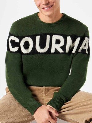 Pre-owned Mc2 Saint Barth Courma Blended Cashmere Man Sweater In Green