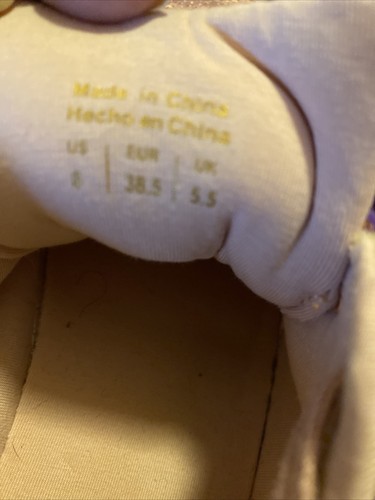 Womens Aldo Rose Gold Glitter Sneakers Size 8 Great Condition