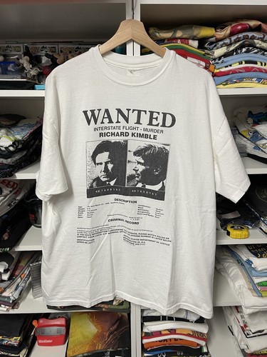 Vtg 90s The Fugitive Movie T Shirt L Harrison Ford Tommy Lee