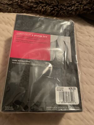 Nordstrom U Plunge Bra Black Band 32 34 36 Cup Size B C D