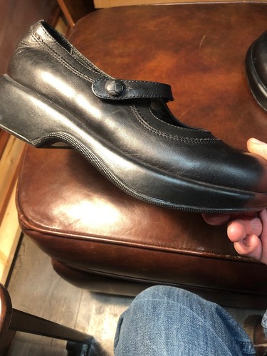 Dansko Women's Black Leather Button Mary Jane Closed Clogs Shoes EU 40 US 9-9.5