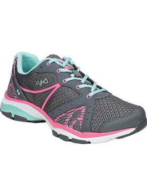 RYKA Womens Gray Media Zebra 0.5 Platform Vida Rzx Wedge Running Shoes 11 M