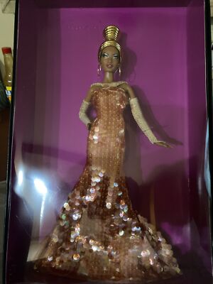 Alazne AA Barbie Doll  By Stephen Burrows NRFB Gold Label With Shipper