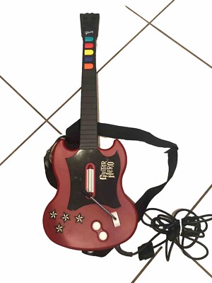 RedOctane Gibson Guitar Hero Guitar/SG Wired Controller (Red) for PS2 With Strap