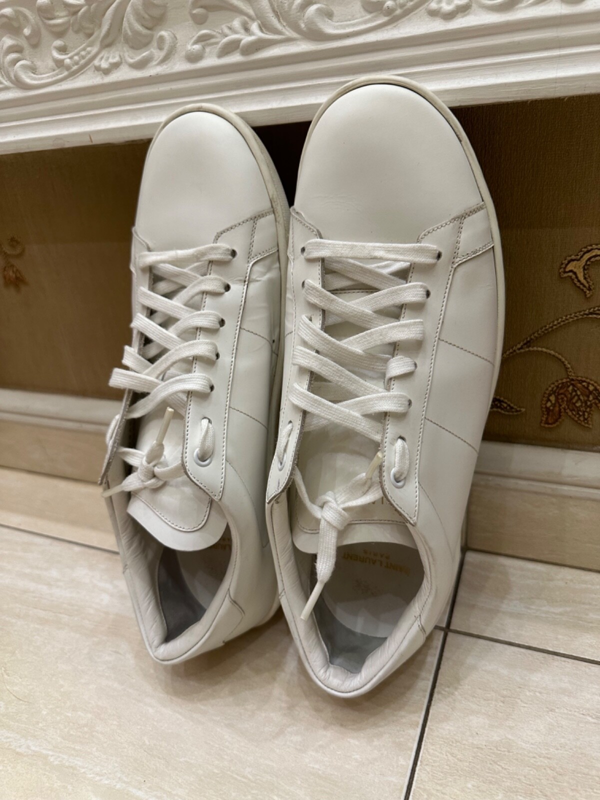 ◆Saint Laurent◆UNISEX COURT CLASSIC スニーカー◆正規品◆ Court Classic SL/06 canvas sneakers in white - Saint Laurent