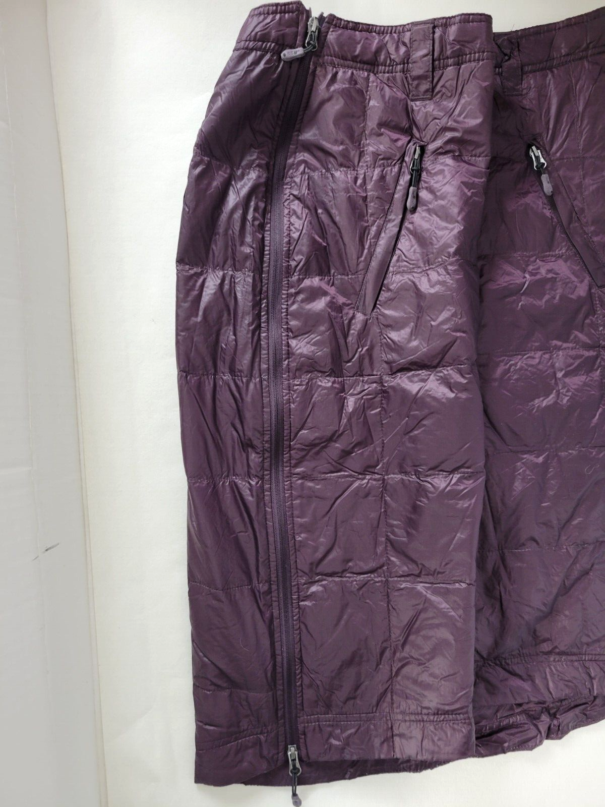 32 Degrees Size XL Burgundy Weatherproof Heat Women Down Snow Skirt Zip Quilted