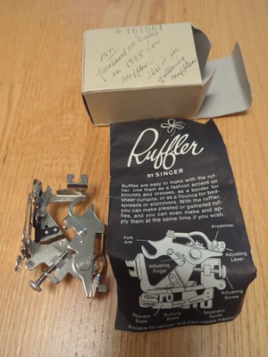 Vintage Singer Ruffler Attachment # CC161561 Japan W/Instructions