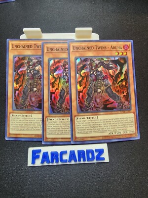 Yugioh!-(X3)-Unchained Twins-Aruha-Op24-En005-Super Rare-(VLP/NM)