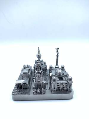 Berlin Skyline Model Silver 4 1/2 In