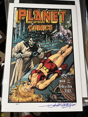 Planet Comics #41 Tribute 12'' x 18'' Print #38/100 w/COA John Herbert Autographed