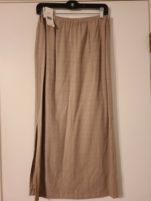 Vtg NWT CITY Girl Rayon Poly Lined Double Front Slit Classic PENCIL SKIRT Sz 8