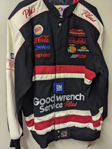 Dale Earnhardt #3 GM Goodwrench Black Leather Jacket Mens ...