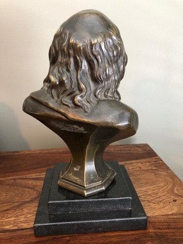 19th Century French Benjamin Franklin Bronze Bust Desire Pierre Louis Marie 1858