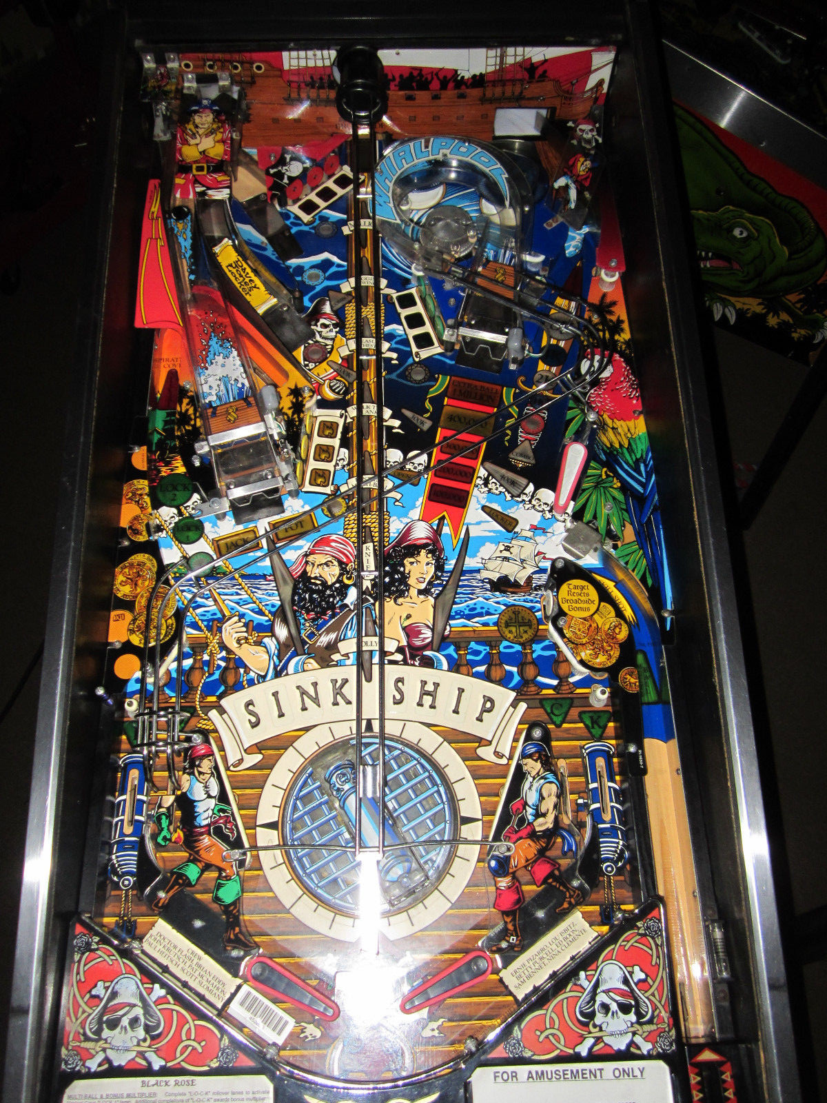 BLACK ROSE Arcade Pinball Machine Bally 1992 (Custom LED)