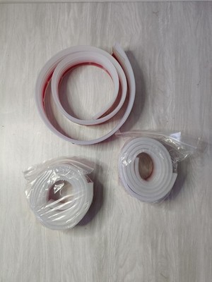 Fentar 3Pcs Door Draft Excluder Strip 3 layers Transparent Silicone Sealing