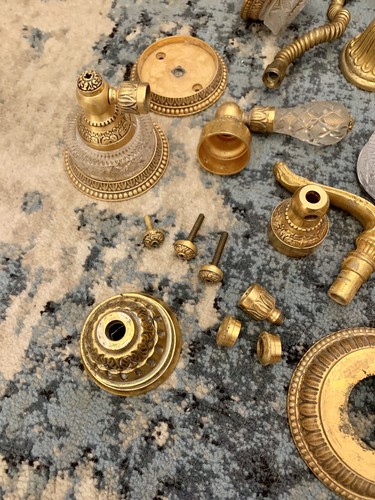 Lot Gold Crystal Bathroom Sherle Wagner Phylrich Part Faucet Robe Hooks Artistic