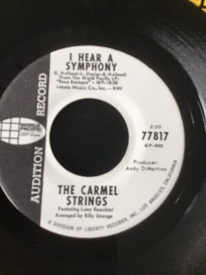The Carmel Strings - I Hear A Symphony - A Lovers Concerto - Mint