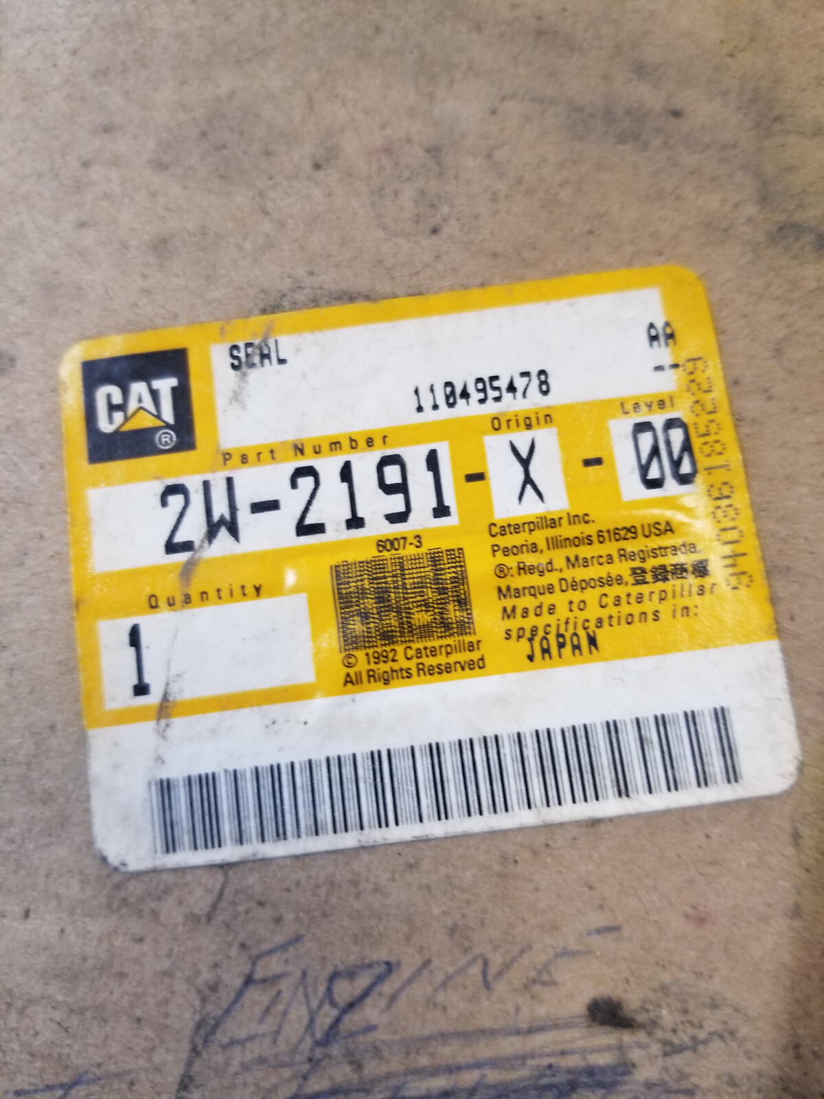 CAT 2W-2191 Metal Seal Ring  2W2191 - Picture 3 of 4