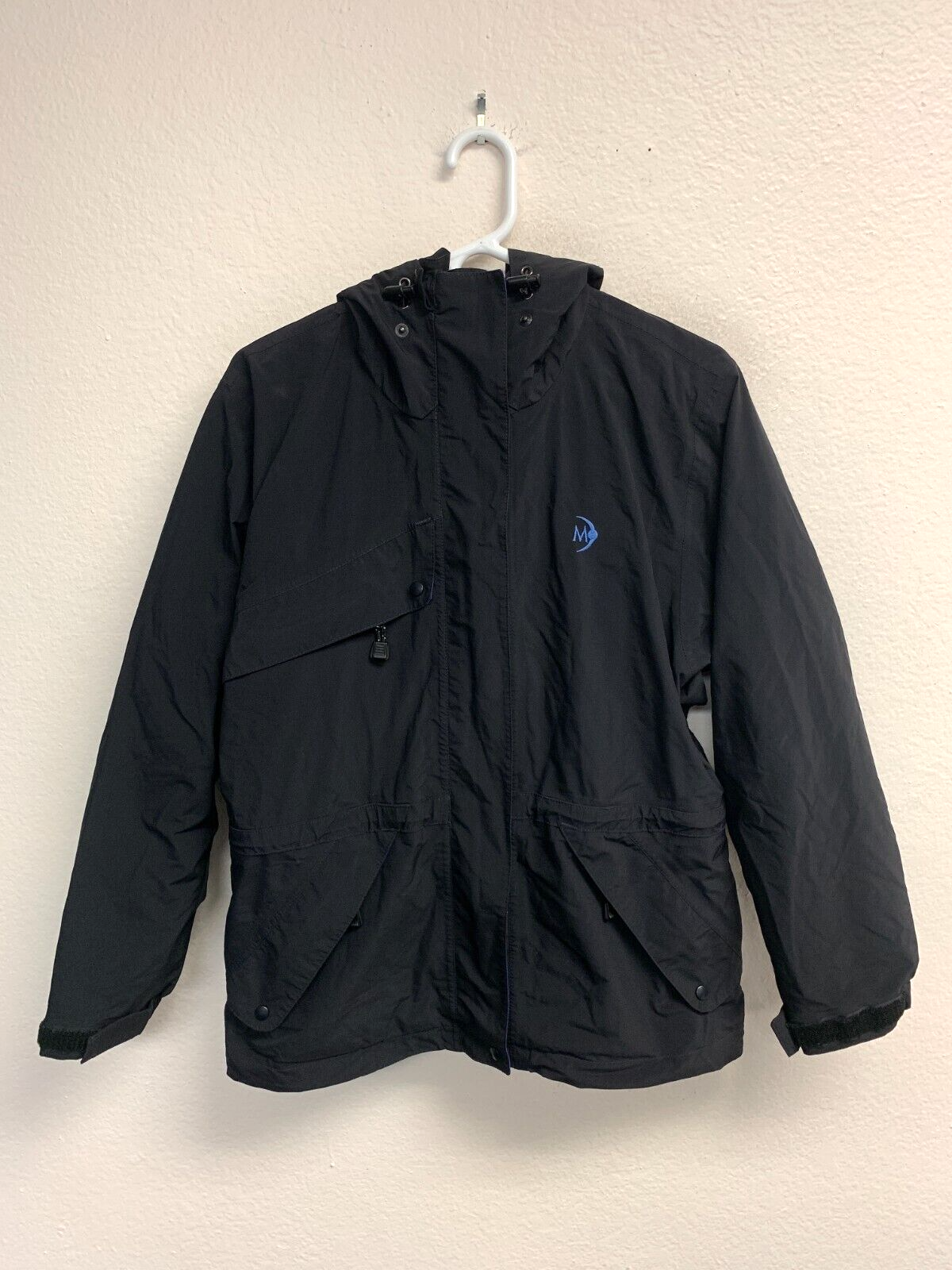 Vintage Moonstone Women's Gore-Tex Jacket Size Medium Black Rainwear Lined USA