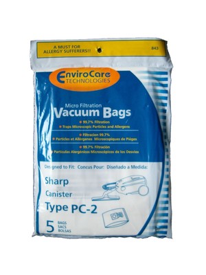 Replacement Micro Filtration Vacuum Cleaner Dust Bags made to fit Sharp Type ...