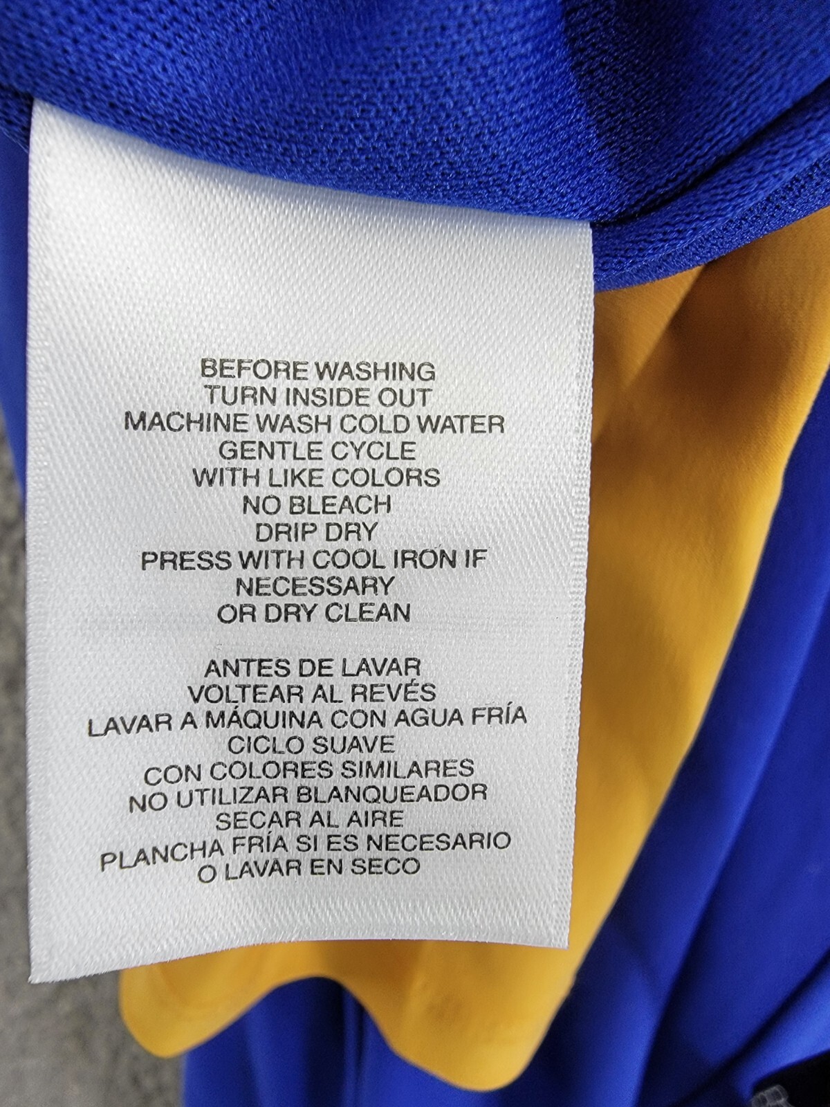 KASPER Colorblock Knot-Neck Sheath Dress Women's S Royal Blue/Gold Pullover L/S - Picture 12 of 12