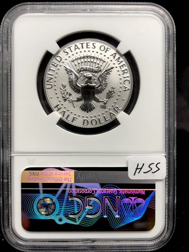 2018-S 50c Reverse Proof Kennedy Half Light Finish NGC PR70 First Rel. (1384)