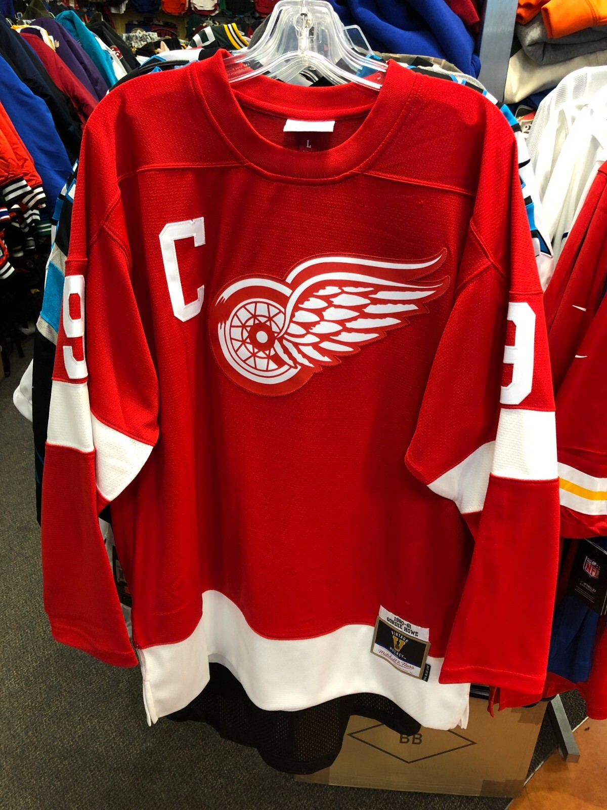 GORDIE HOWE DETROIT RED WINGS 1960 JERSEY MITCHEL & NESS GORDIE HOWE DETROIT RED WINGS 1960 JERSEY MITCHEL & NESS