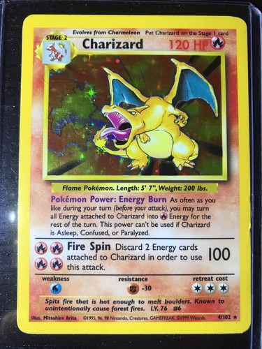 Pokemon Card Holo Charizard 4/102 Excellent Condition | eBay