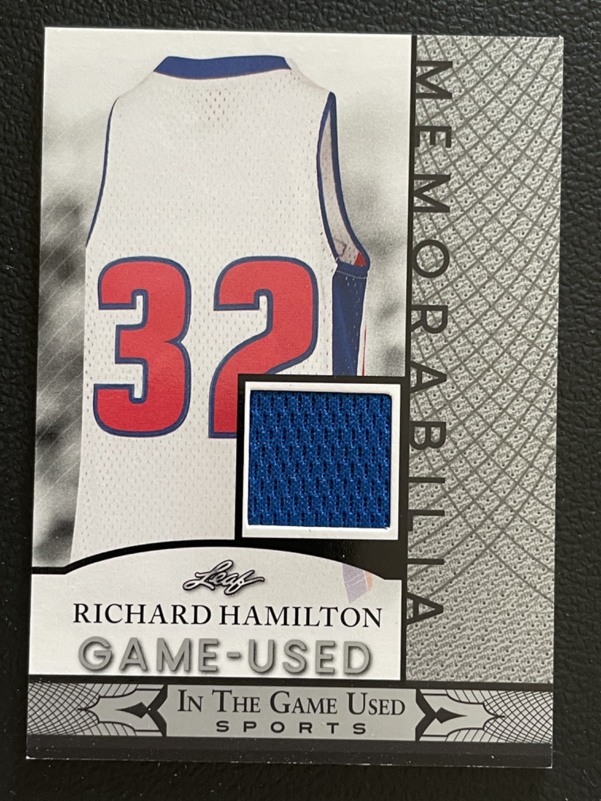 2024 Leaf In The Game Used Memorabilia Silver Richard Hamilton Jersey