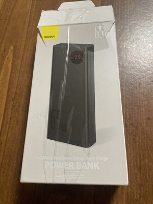 Baseus 20000mAh PD 65W USB C 4 Port Quick Charge Power Bank Digital Display