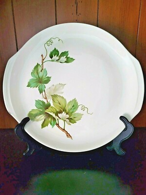 RARE VTG MCM METLOX POPPYTRAIL CALIFORNIA IVY CAKE PLATE EDWIN KNOWLES NAPOLEON