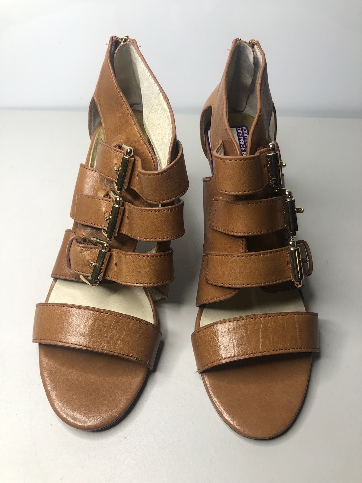 Michael Kors Brown Leather Strap Zipper 