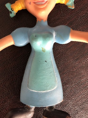 Ultra Rare NELL FENWICK Bendy Figurine from Wham-O Rocky & Bullwinkle Show 1972