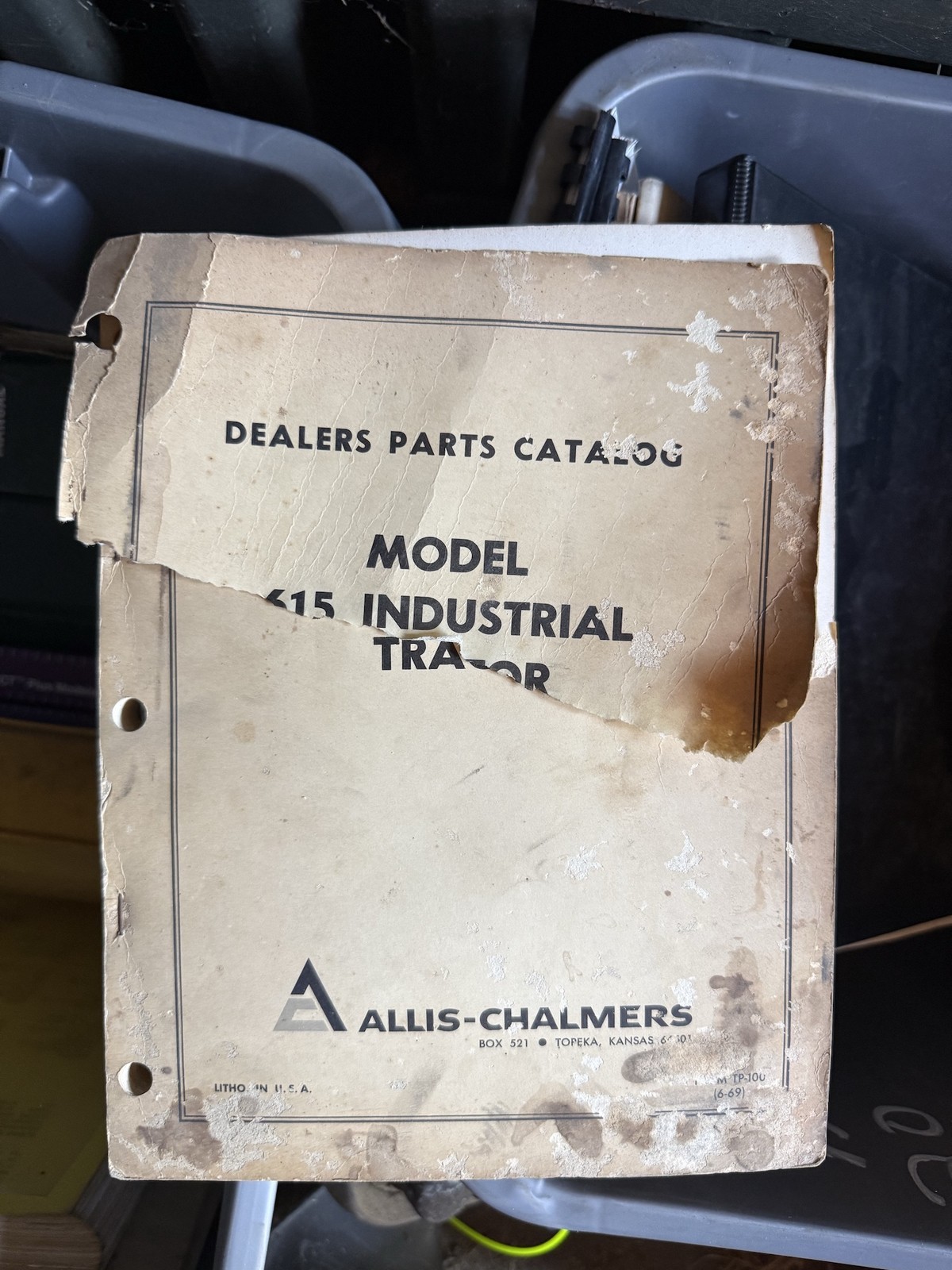 Allis Chalmers 615 Industrial Tractor Parts Catalog Manual