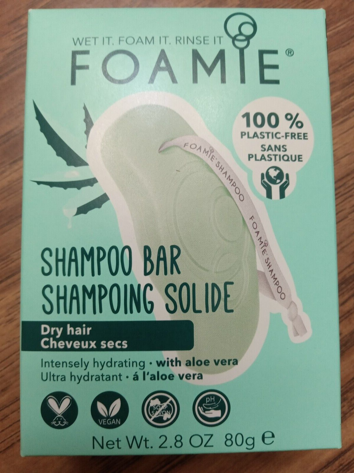 FOAMIE Aloe You Vera Much Shampoo Bar For Dry Hair With Aloe Vera 2.8 oz. NEW