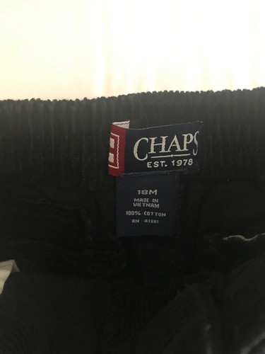 Chaps Baby Boys  Corduroy Pants, size 18 mo,  black,  cotton