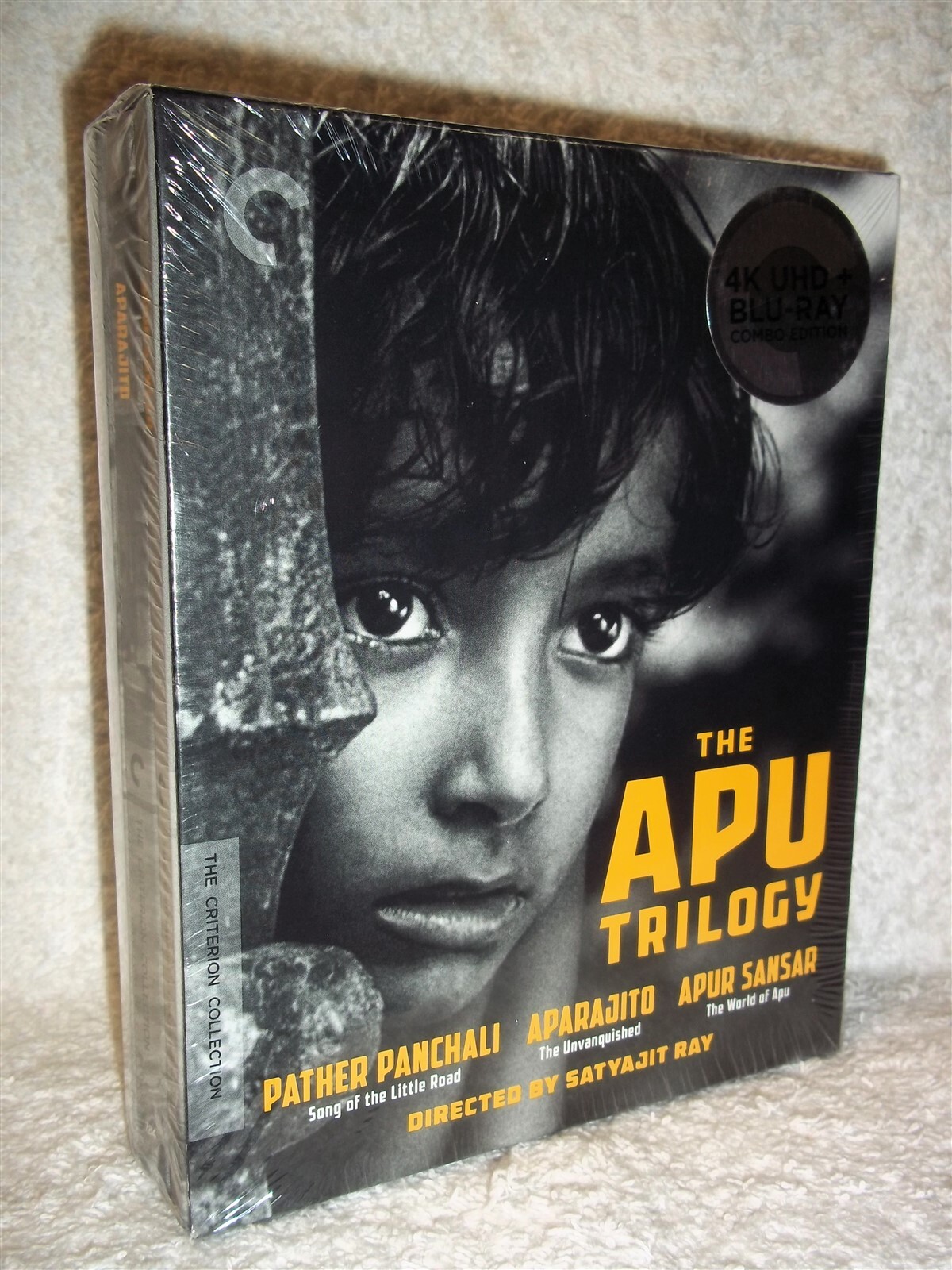The Apu Trilogy (4K/Blu-ray, 2024, Criterion) NEW Satyajit