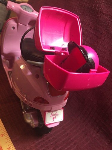 BARBIE Pink VESPER/Motor Scooter...has hindged storage and helmet!!