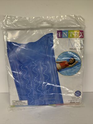 NEW Intex Relax-A-Mat Inflatable Lounge Pool Mat Blue 72''x27''    
